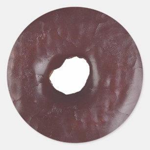 Sticker Rond Donut au chocolat