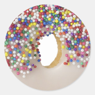Sticker Rond donut avec paillettes