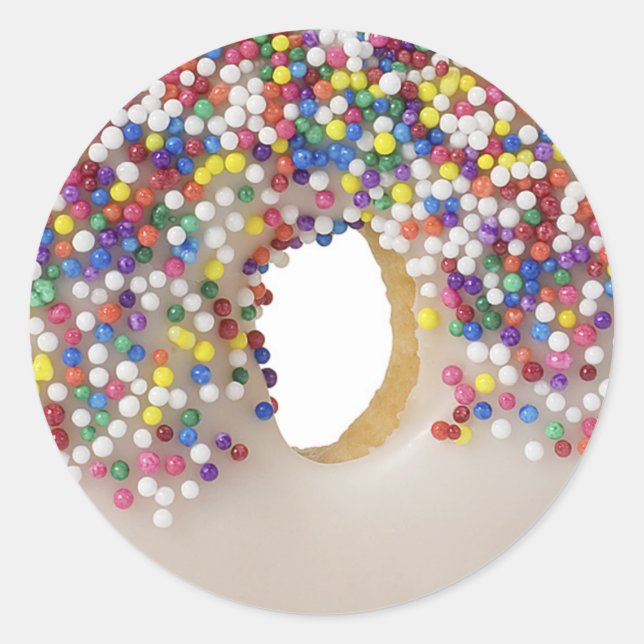 Sticker Rond donut avec paillettes (Devant)