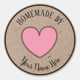 Sticker Rond Donut Coeur De Gâteau Coeur De Gâteau Fait Maison
