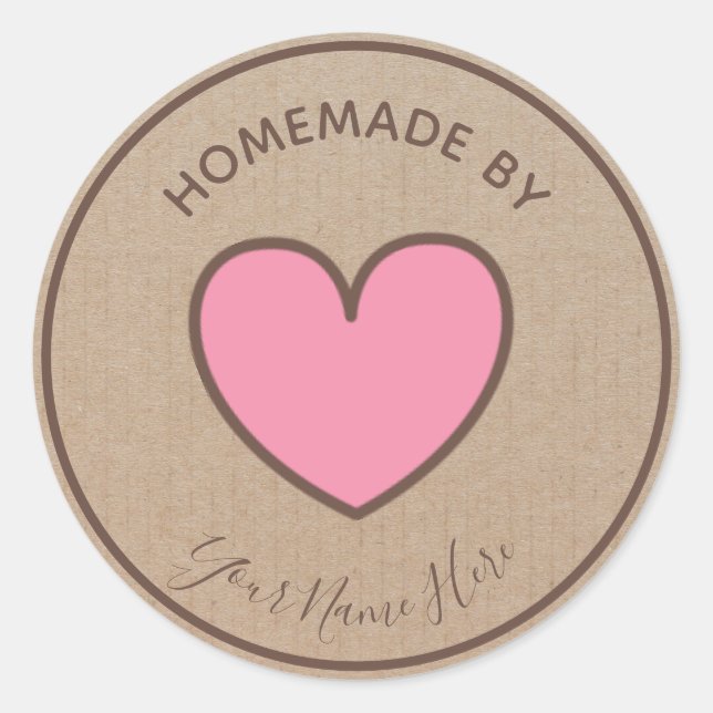 Sticker Rond Donut Coeur De Gâteau Coeur De Gâteau Fait Maison  (Devant)