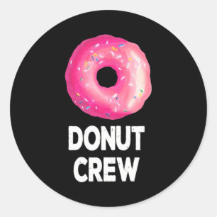 Sticker Rond Donut Crew Donut Fête d'anniversaire Faveurs