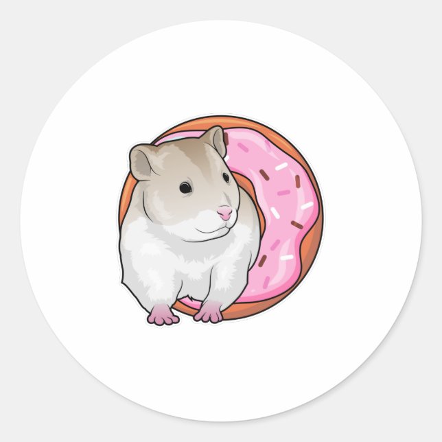 Sticker Rond Donut Hamster (Devant)