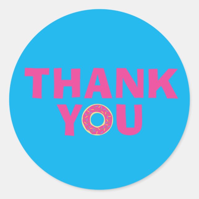 Sticker Rond Donut Kid's Birthday Party mite (Devant)