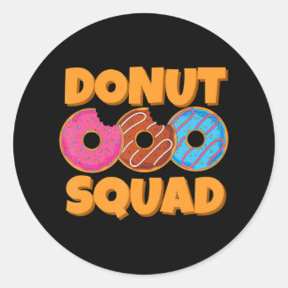 Sticker Rond Donut Squad Funny Sweets Doughnut Restauration Sna