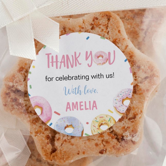 Sticker Rond Donut Sweet un anniversaire (Créateur téléchargé)