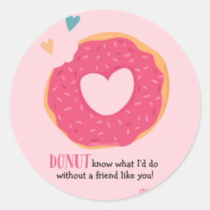 Sticker Rond Donut Valentine