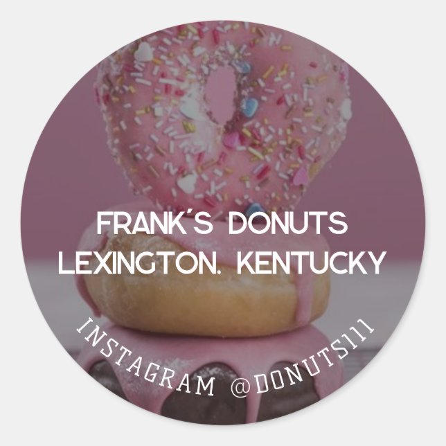 Sticker Rond Donuts (Devant)