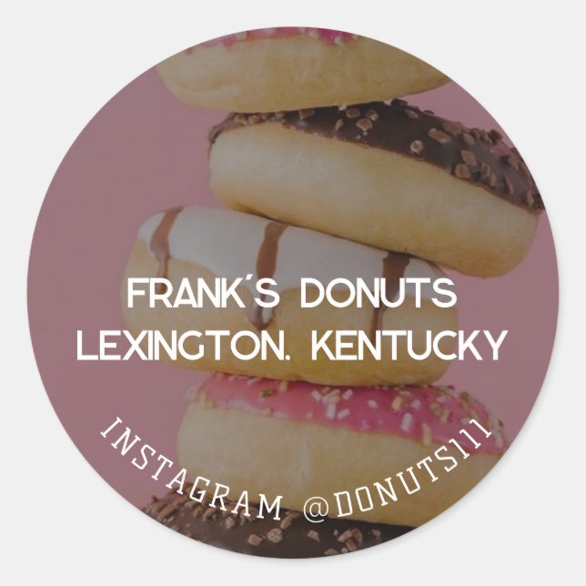Sticker Rond Donuts (Devant)