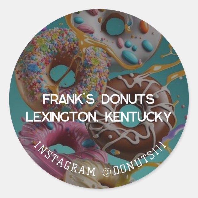 Sticker Rond Donuts (Devant)