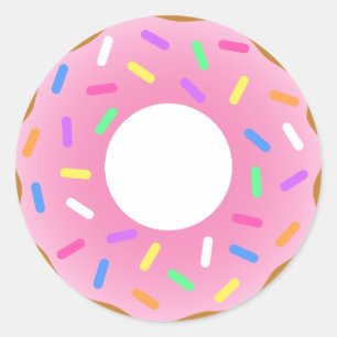 Sticker Rond Donuts Animés