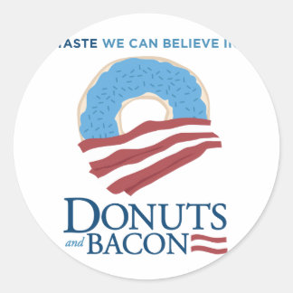 Sticker Rond Donuts et Bacon : Goût on peut croire en