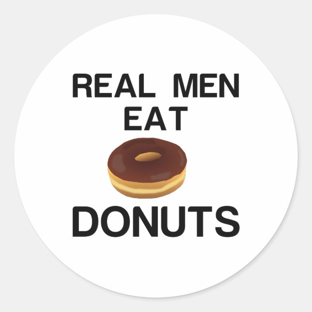 STICKER ROND DONUTS RÉELS MEN (Devant)