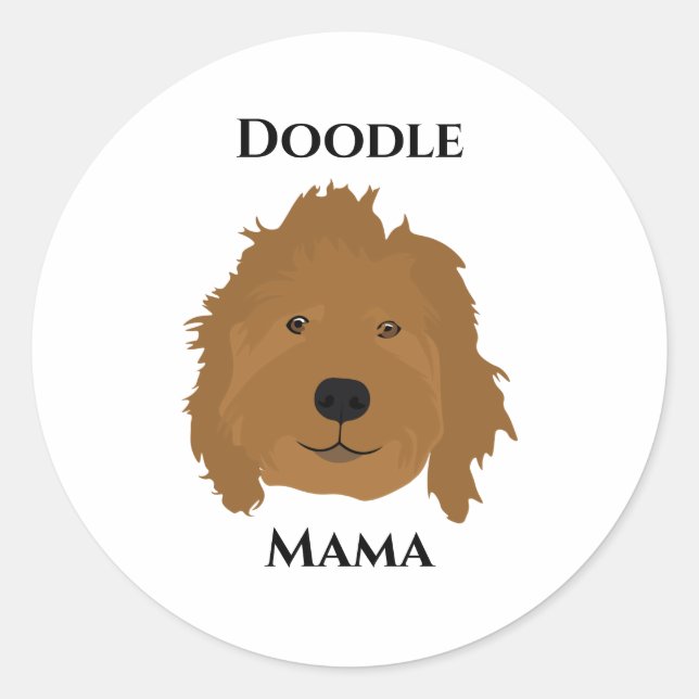 Sticker Rond Doodle Mama (Devant)