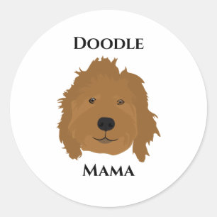Sticker Rond Doodle Mama