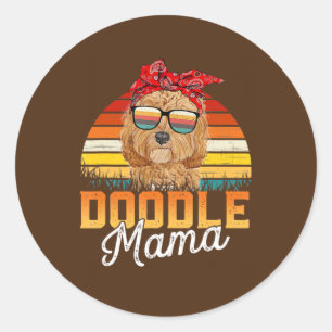 Sticker Rond Doodle Mama Meilleur Doodle Maman Jour Des Mères P