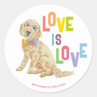 Sticker Rond Doodle Pride