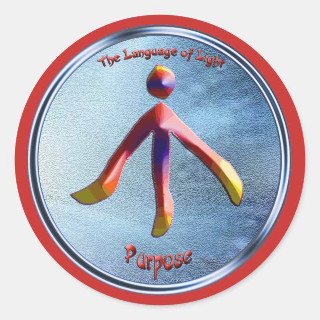 Sticker Rond Doodling sur le symbole de l'objet (Devant)