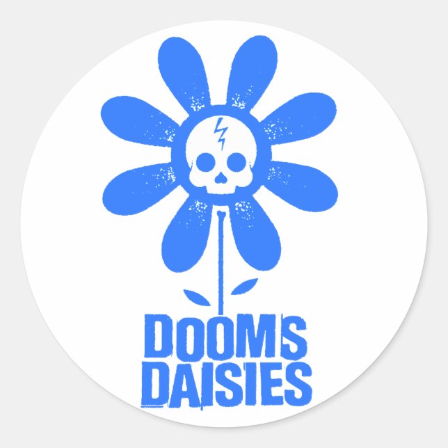 Sticker Rond Dooms Daisies (Devant)