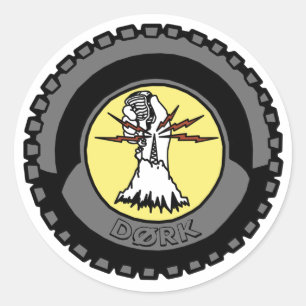 Sticker Rond DORK avec un zéro