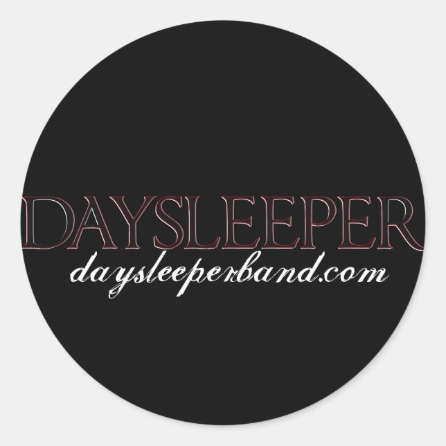 Sticker Rond dormeur de jour (autocollant rond) (Devant)