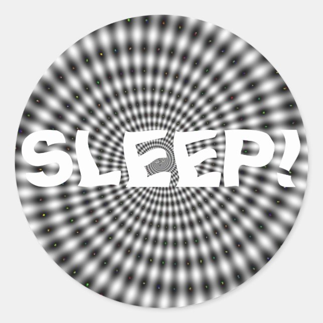 STICKER ROND DORMIR! (Devant)