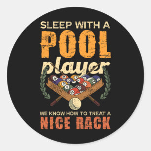 Sticker Rond Dormir Avec Un Joueur De Piscine Agréable Rack Amu