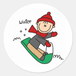 Sticker Rond Dormir d'hiver