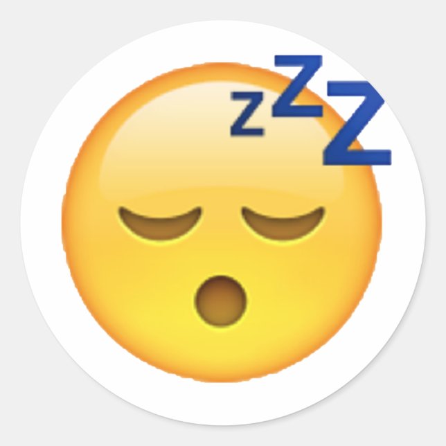 Sticker Rond Dormir - Emoji (Devant)