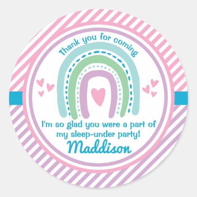 Sticker Rond Dormir Sous La Moitié Du Sommeil Au-Dessus De L'Ar (Devant)