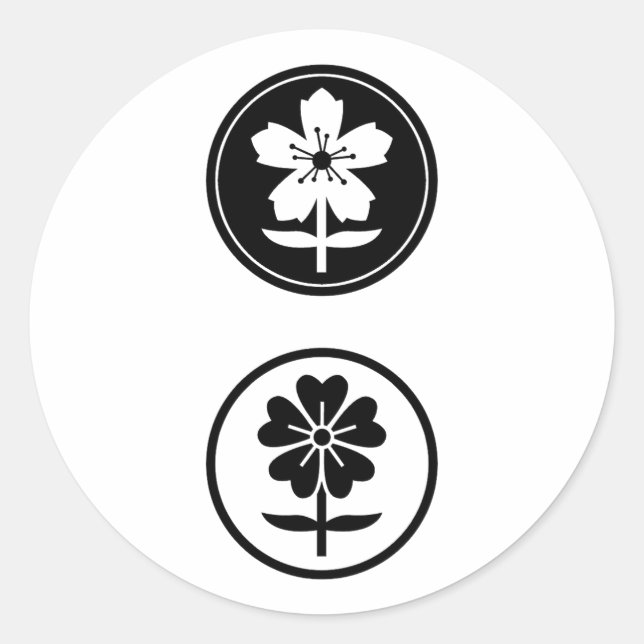 Sticker Rond dos flores (Devant)