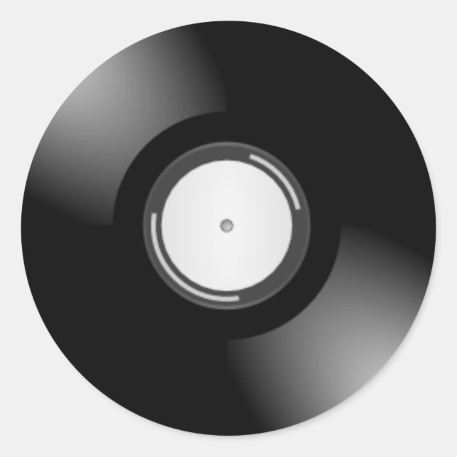 Sticker Rond Dossier de vinyle (Devant)