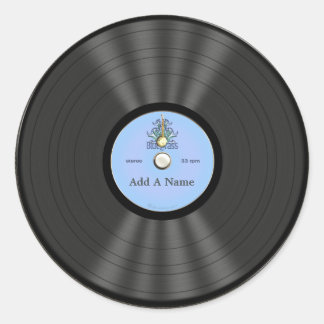 Sticker Rond Dossier de vinyle Bluegrass personnalisé