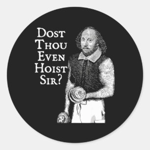 Sticker Rond Dost Même Hisser Monsieur Drôle Gym Workout Peser