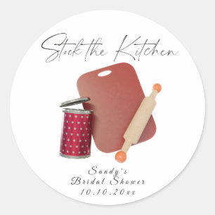 Sticker Rond Doter la cuisine pour une douche de mariée