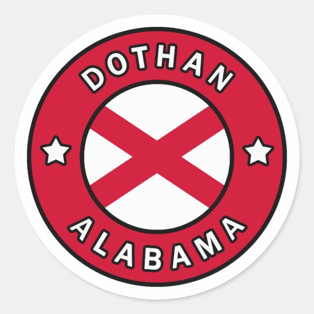 Sticker Rond Dothan Alabama (Devant)