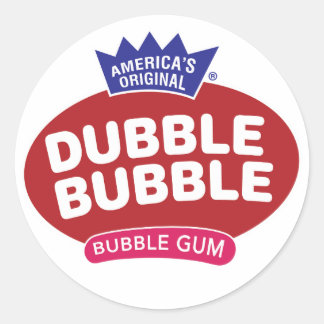 Sticker Rond Double Bubble Bubble gum logo