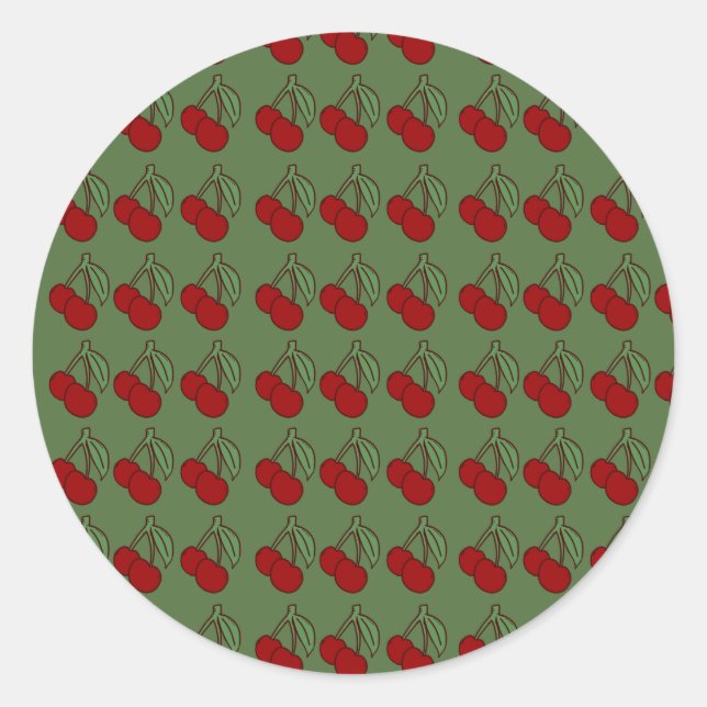 Sticker Rond Double Cerise  (Devant)
