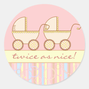Sticker Rond Double Porte Twin Girls