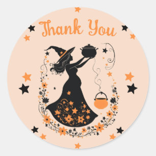 Sticker Rond Double Trouble Brew - Un Baby shower Halloween jum