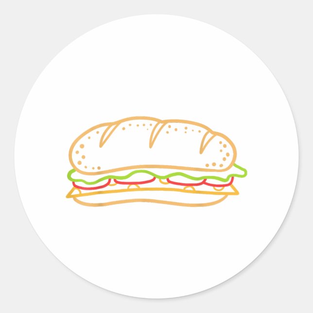 Sticker Rond Doublure de sandwich (Devant)