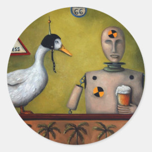 Sticker Rond Doublure de test de boisson