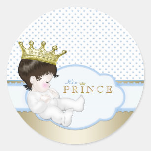 Sticker Rond Douce Baby Shower Petit Prince