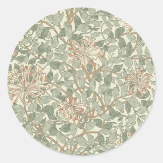 Sticker Rond Douce Chèvre Ancienne William Morris Honeysuckle