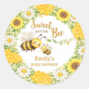 Sticker Rond Douce comme une ruche Baby Shower
