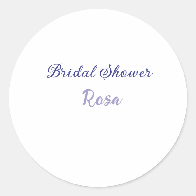 Sticker Rond Douce pluie de mariage violet ajouter nom date élé (Devant)