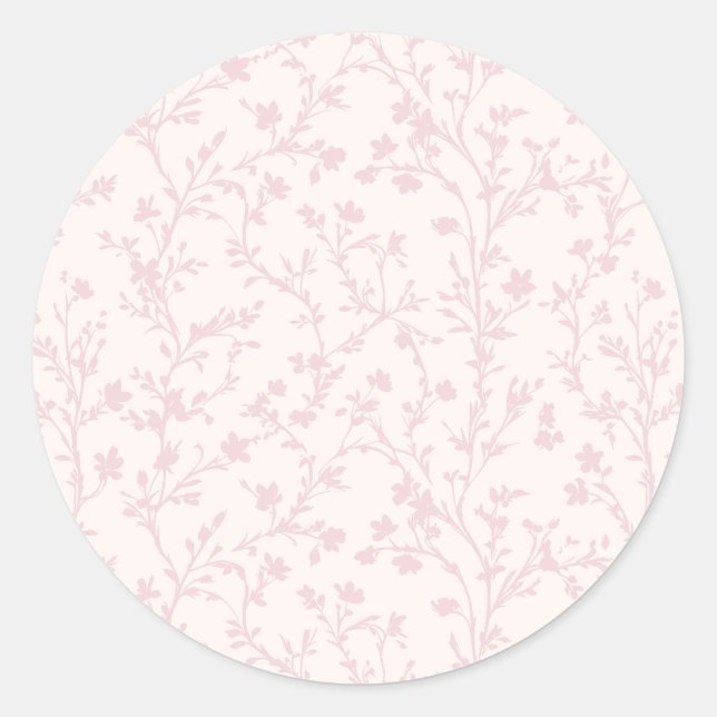 Sticker Rond Douce Prairie Rosée - Neutre (Devant)