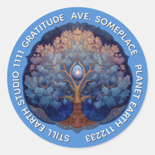 Sticker Rond Douce Radiance Arbre de Vie