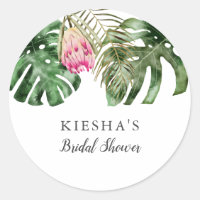 Douceur Tropicale Fleurs Roses Baby Shower de Mari