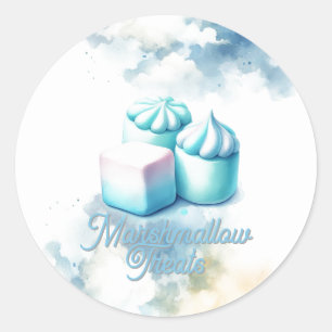 Sticker Rond Douceurs de guimauve moelleuses